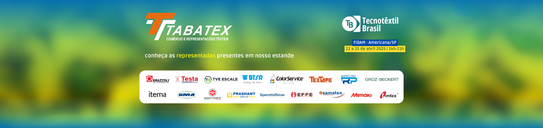 EVENTOS | TECNOTÊXTIL 2025: Tabatex estará presente com vasto portifólio de representadas